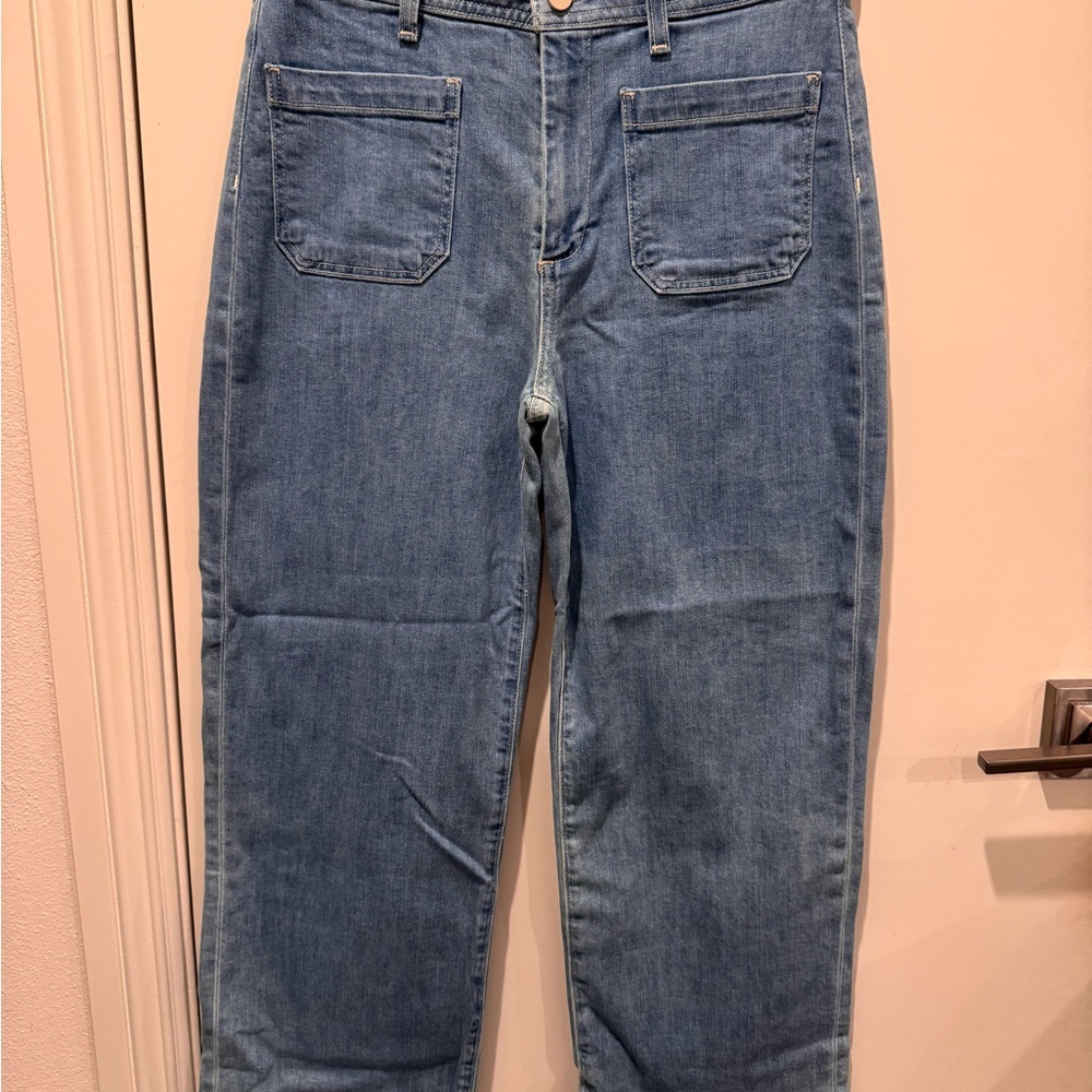 Paige Classic Blue Women's Wide Leg Jeans